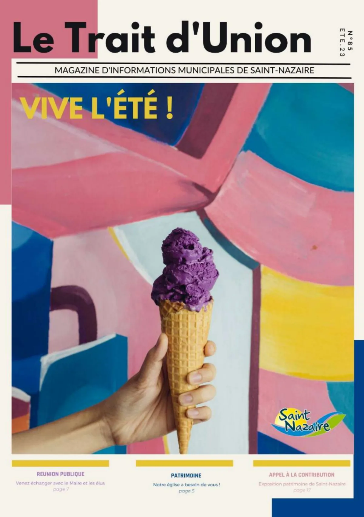 Couverture de l’ancienne maquette du journal Le Trait d’Union